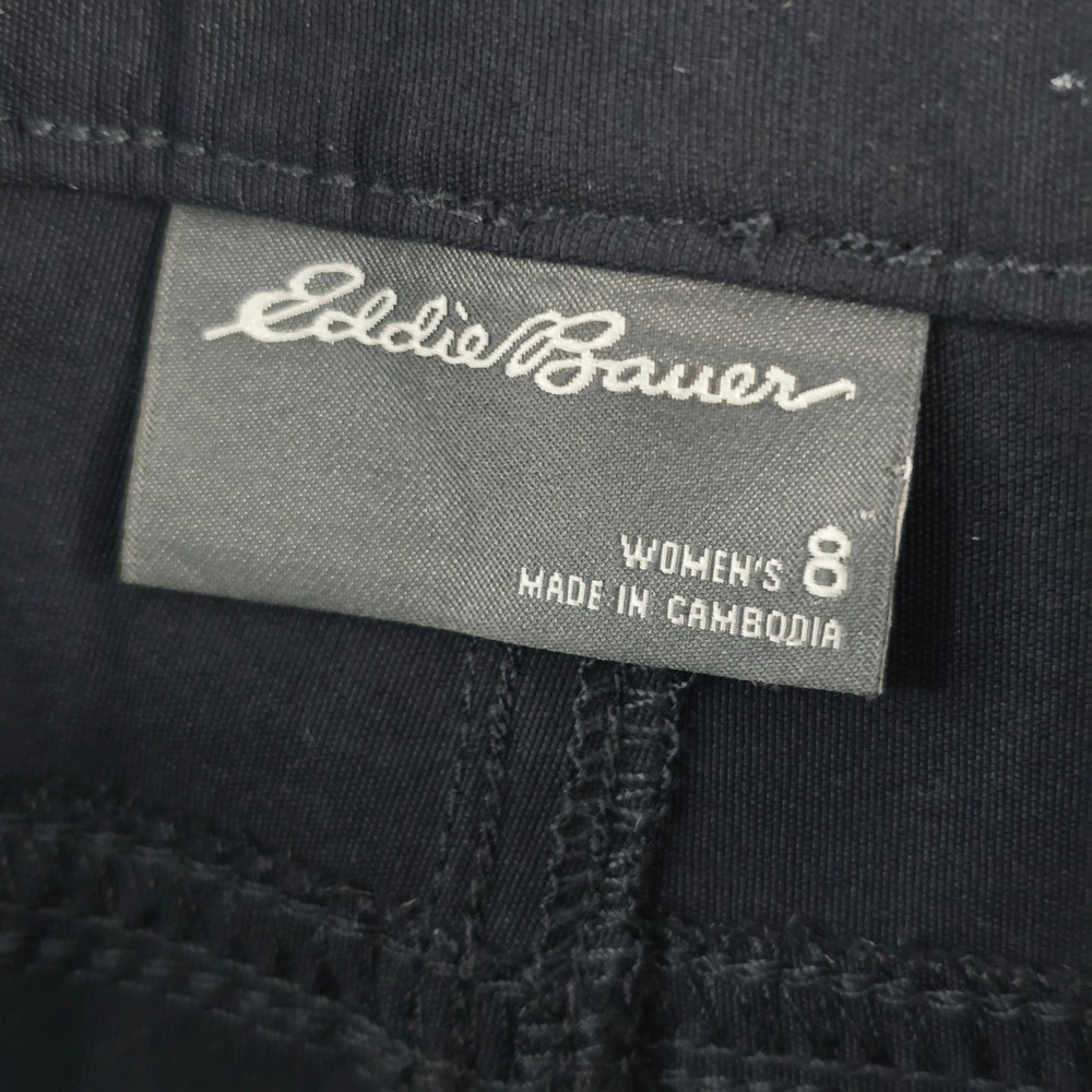 Eddie Bauer Womens WR W Tech Capri Pants Black Size‎ 8 Nylon Spandex - Picture 7 of 9